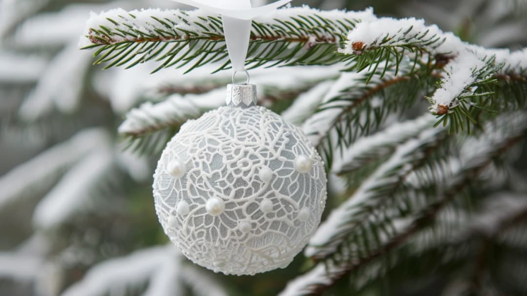 Koronkowe ozdoby na choinkę - delikatna dekoracja świąteczna