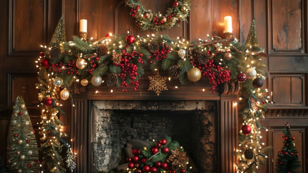 15 pomysłów na ozdoby na kominek na Boże Narodzenie