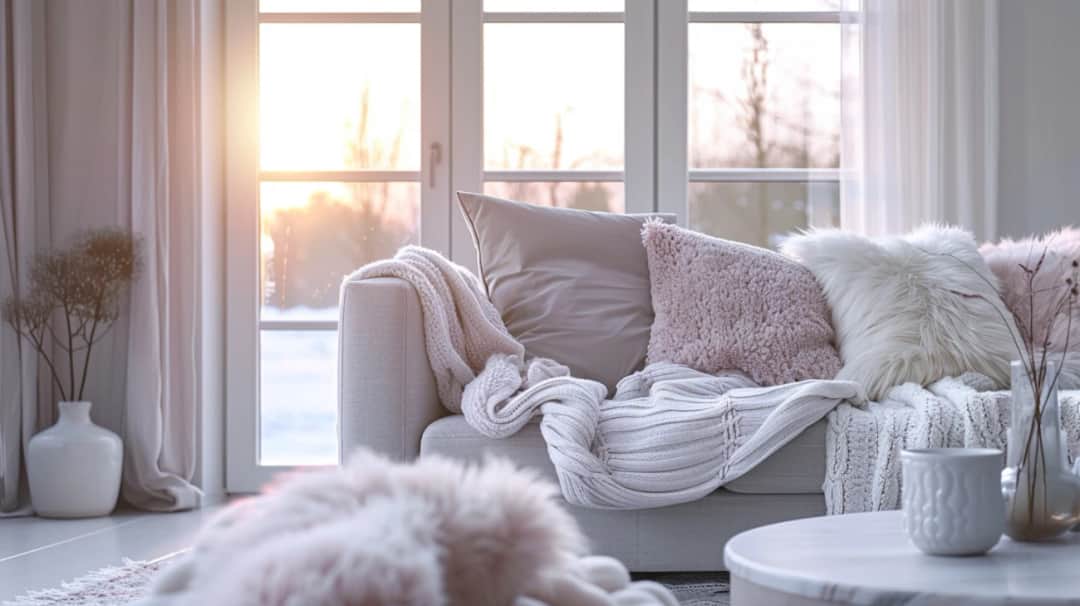 Salon w szarościach i różu: pomysł na elegancką aranżację Salon w szarościach i różu: pomysł na elegancką aranżację